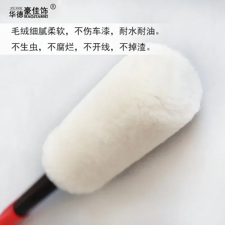 True wool hub brush extended handle