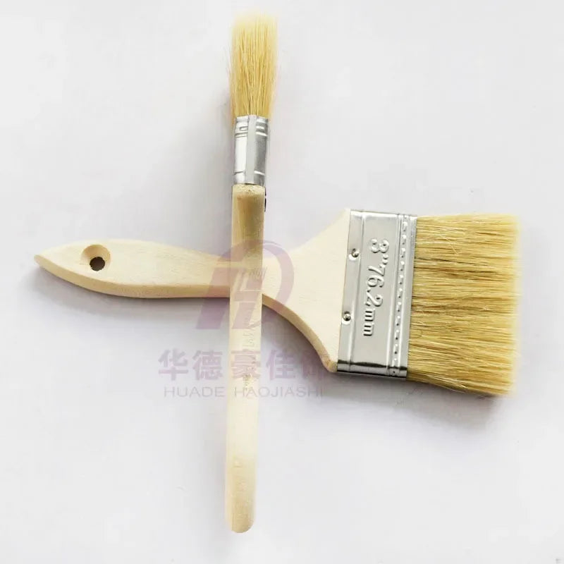 Paint Tool Set with Thickened Pig Hair Brushes and Long Hair Paintbrushes