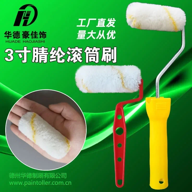 3-inch acrylic medium wool paint roller