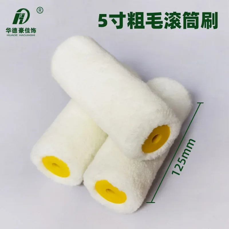 5-inch medium wool acrylic coarse wool emulsion paint roller paint roller Huade Haojia decoration paint roller brush