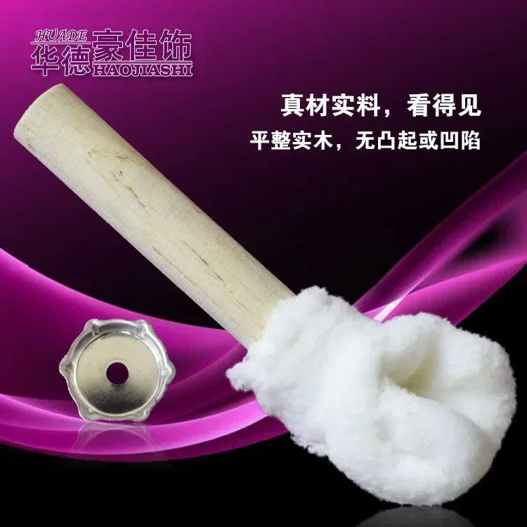 Wood core paint roller brush long hair