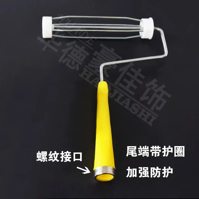 19cm wool cover American paint roller brush four line roller frame with retainer long hair short hair Huade factory